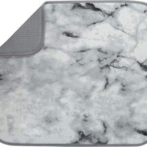S&T INC. Dish Drying Mat for Kitchen, Absorbent, Reversible Microfiber Dish Mat, 16 Inch x 18 Inch, Marble S&T INC. Dish Drying Mat for Kitchen, Absorbent, Reversible Microfiber Dish Mat, 16 Inch x 18 Inch, Marble