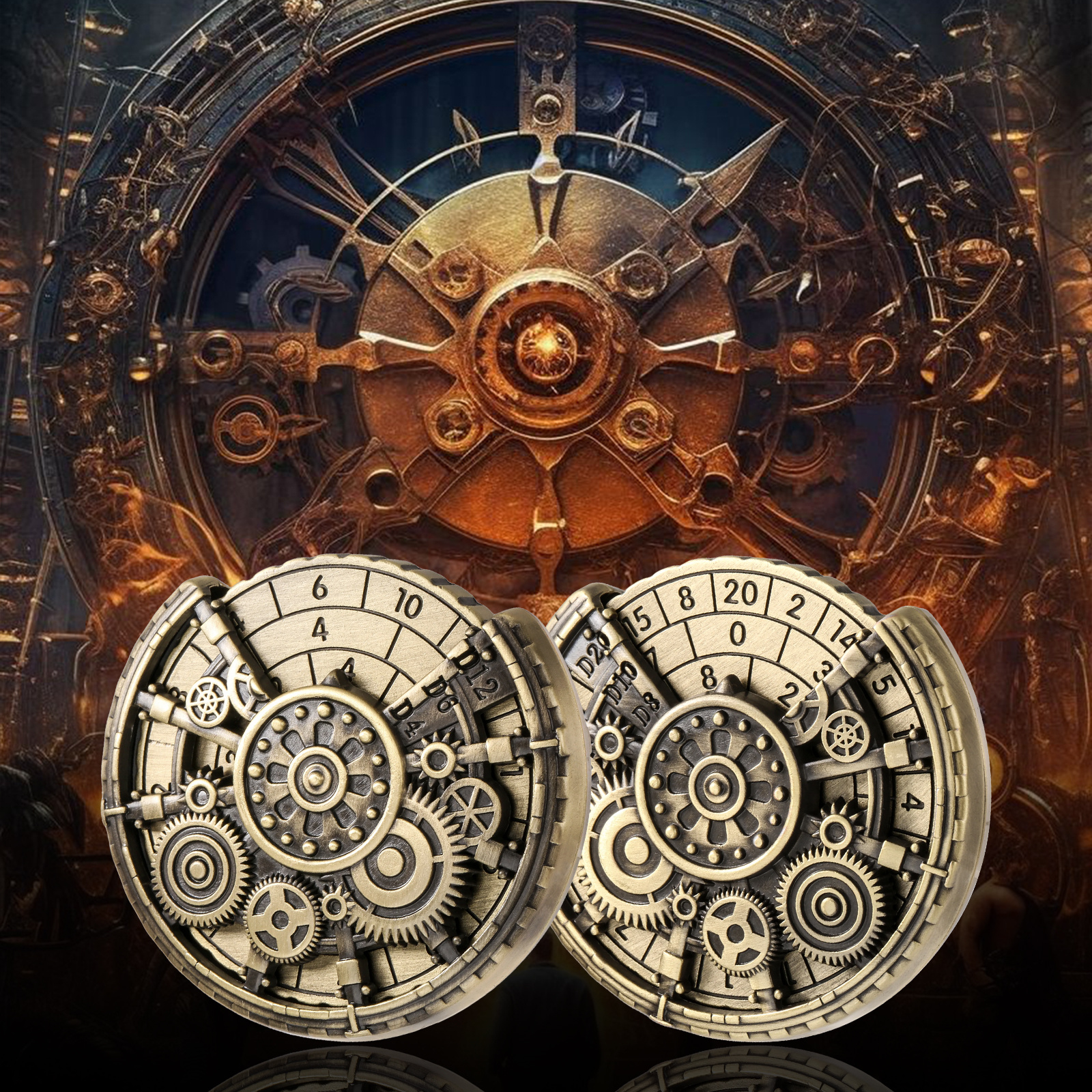Private Model Time Gear Fingertip Gyroscope Retro Wheel DND Dice Gift Box Set, Role Playing Game Dice On The Table - Image 7