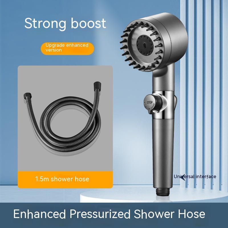The Third Gear Adjustable Strong Supercharged Shower Head Household Bath Shower Hose Shower Head - Image 4