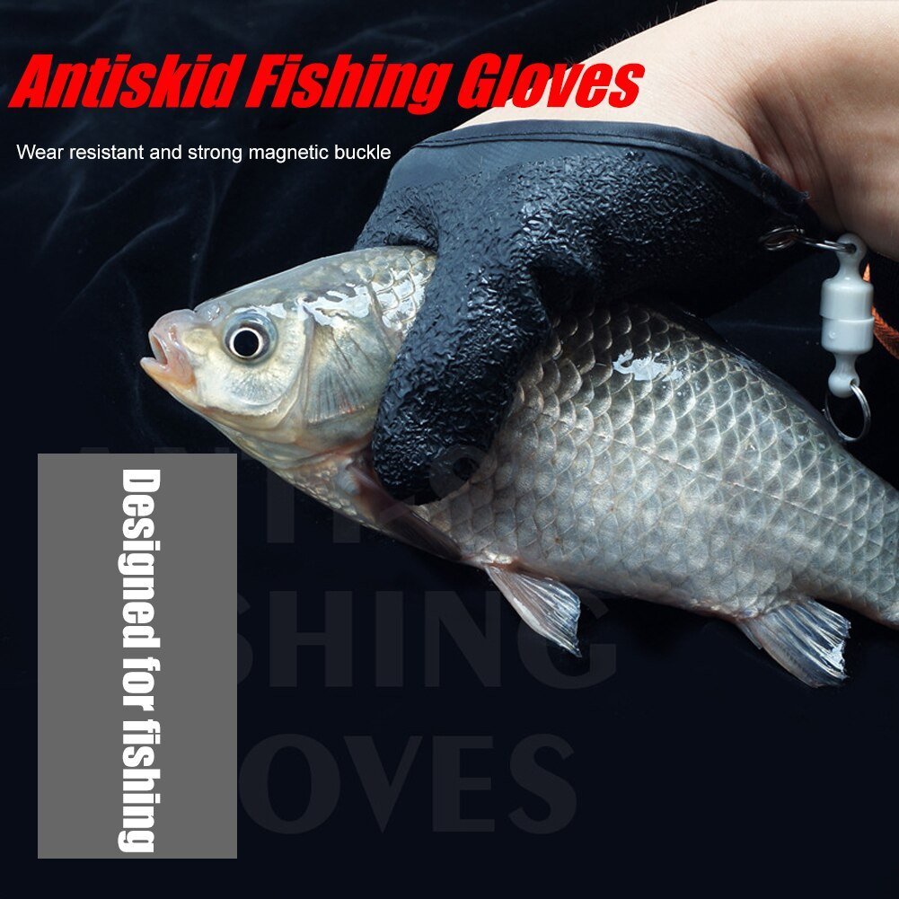 Fishing Gloves Anti-Slip Protect Hand From Puncture Scrapes Fisherman Professional Catch Fish Latex Hunting Gloves Left Right - Image 3