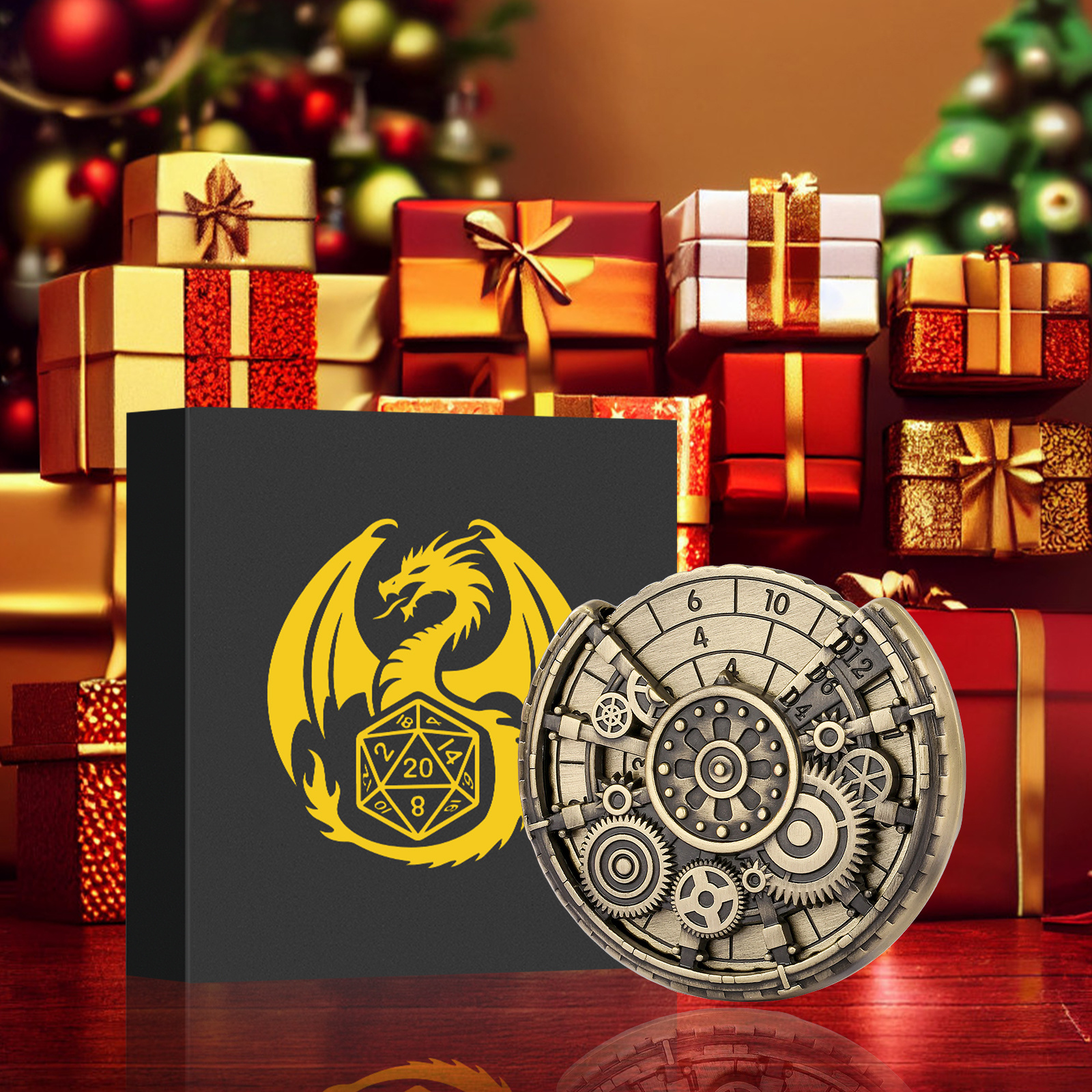 Private Model Time Gear Fingertip Gyroscope Retro Wheel DND Dice Gift Box Set, Role Playing Game Dice On The Table - Image 10