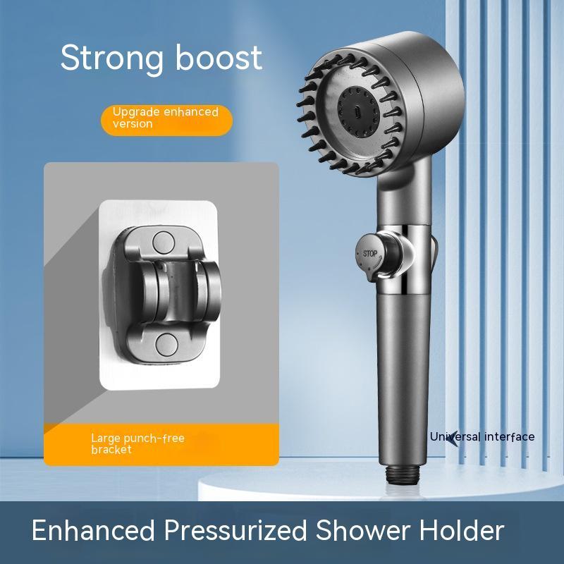 The Third Gear Adjustable Strong Supercharged Shower Head Household Bath Shower Hose Shower Head - Image 5