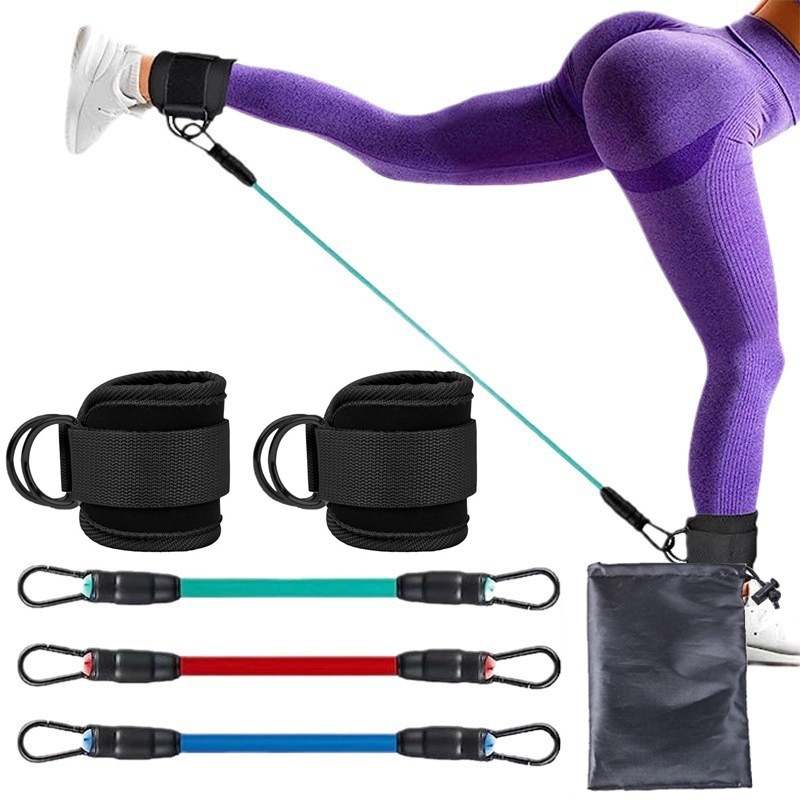 Ankle Strap Resistance Bands Hip Leg Strength Pull Rope Fitness Elastic Training Home Yoga Pilate Crossfit Workout Gym Equipment - Image 9
