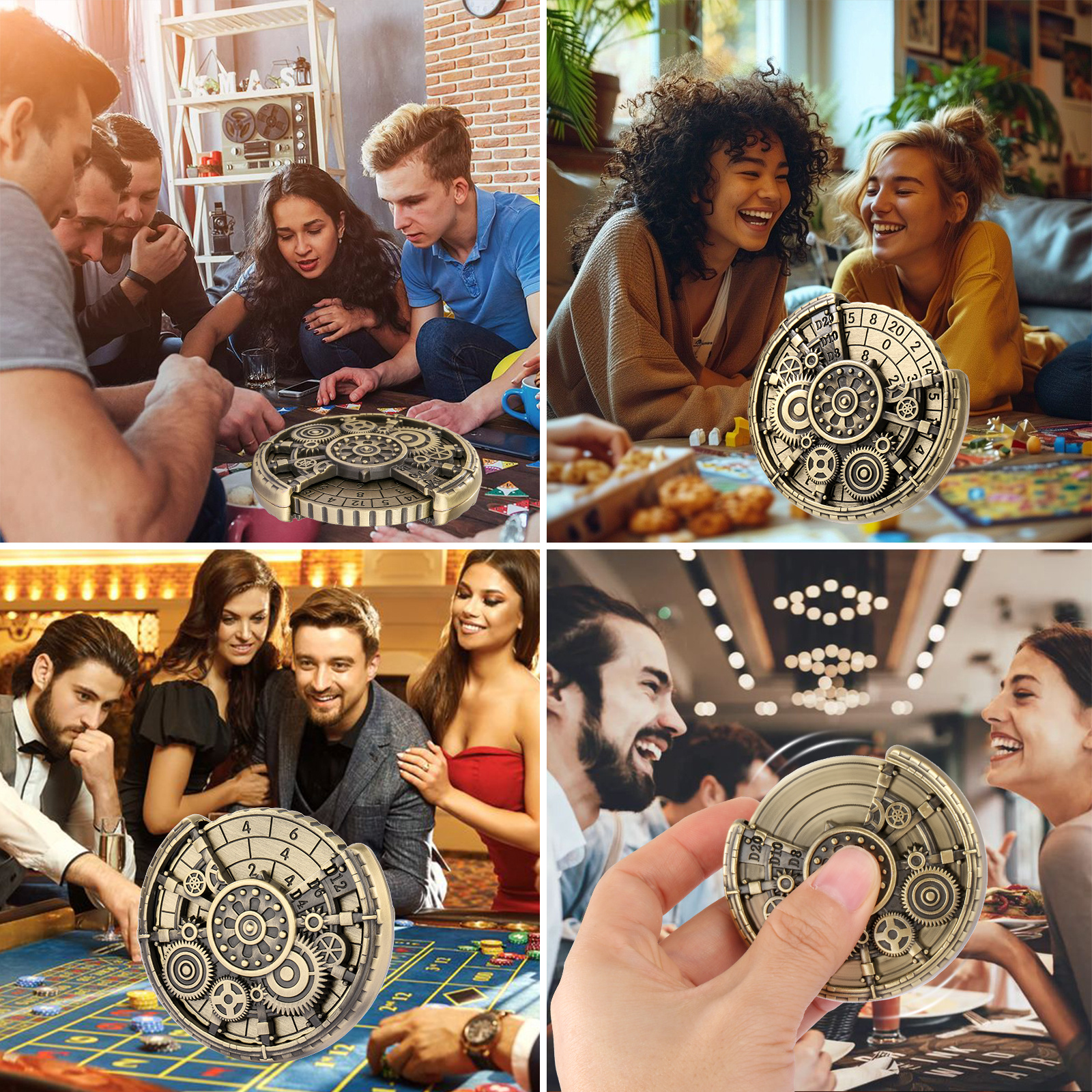 Private Model Time Gear Fingertip Gyroscope Retro Wheel DND Dice Gift Box Set, Role Playing Game Dice On The Table - Image 9
